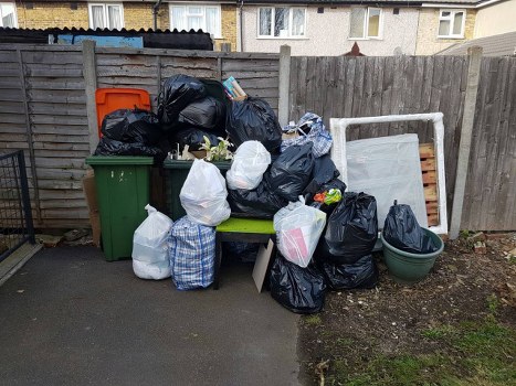 Furniture being prepared for disposal in Chiswick